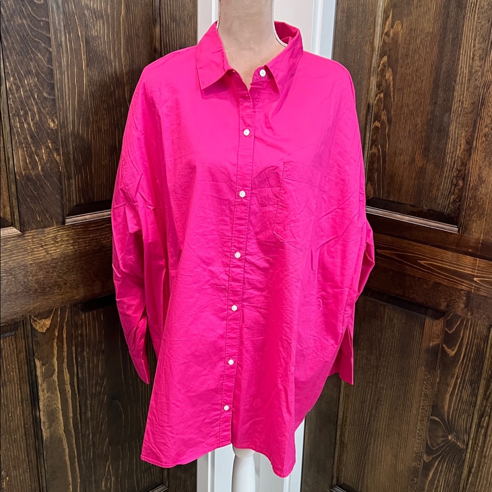 Old Navy Pink Boyfriend Shirt